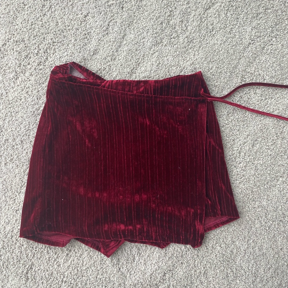 Corduroy Skort from Boujee Boutique (wine color)